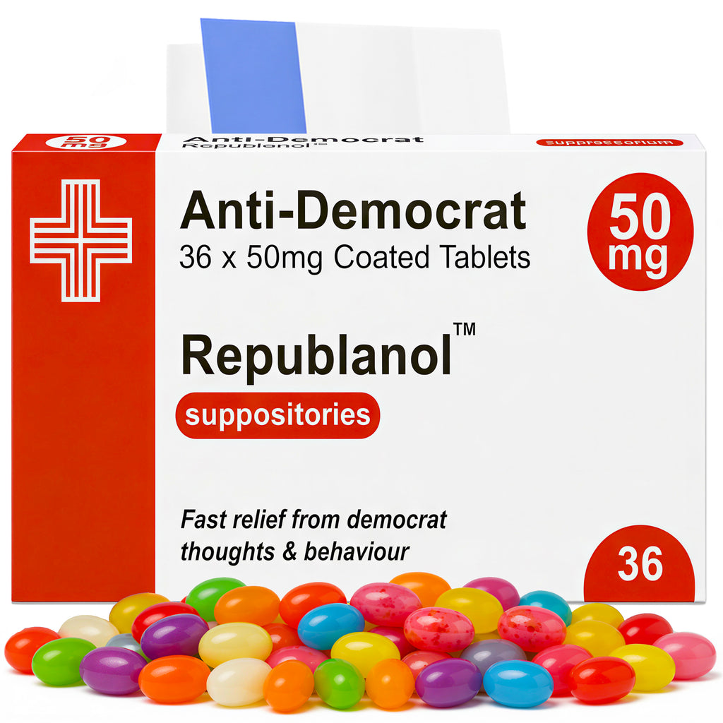 Anti-Democrat Prescription Joke Jelly Beans, 36g | Vegan & Vegetarian