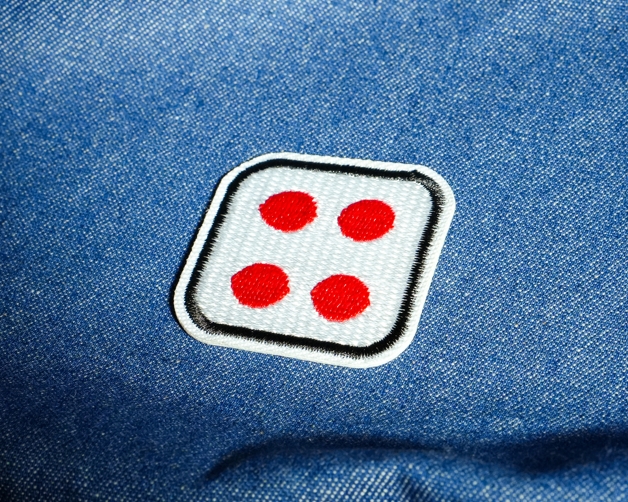 Dice Four Gaming Embroidery Patch (4 x 4cm) Secondary image