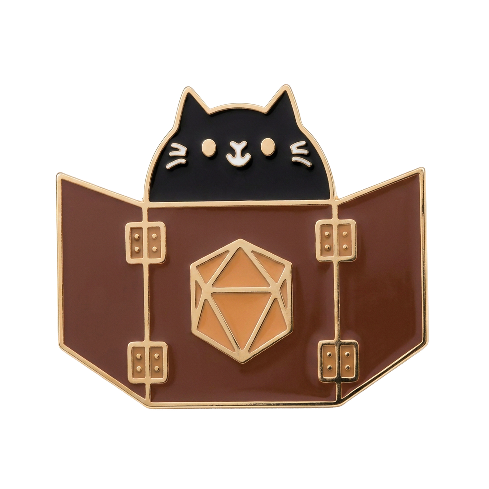 Dungeon Master Cat Enamel Lapel Pin Badge