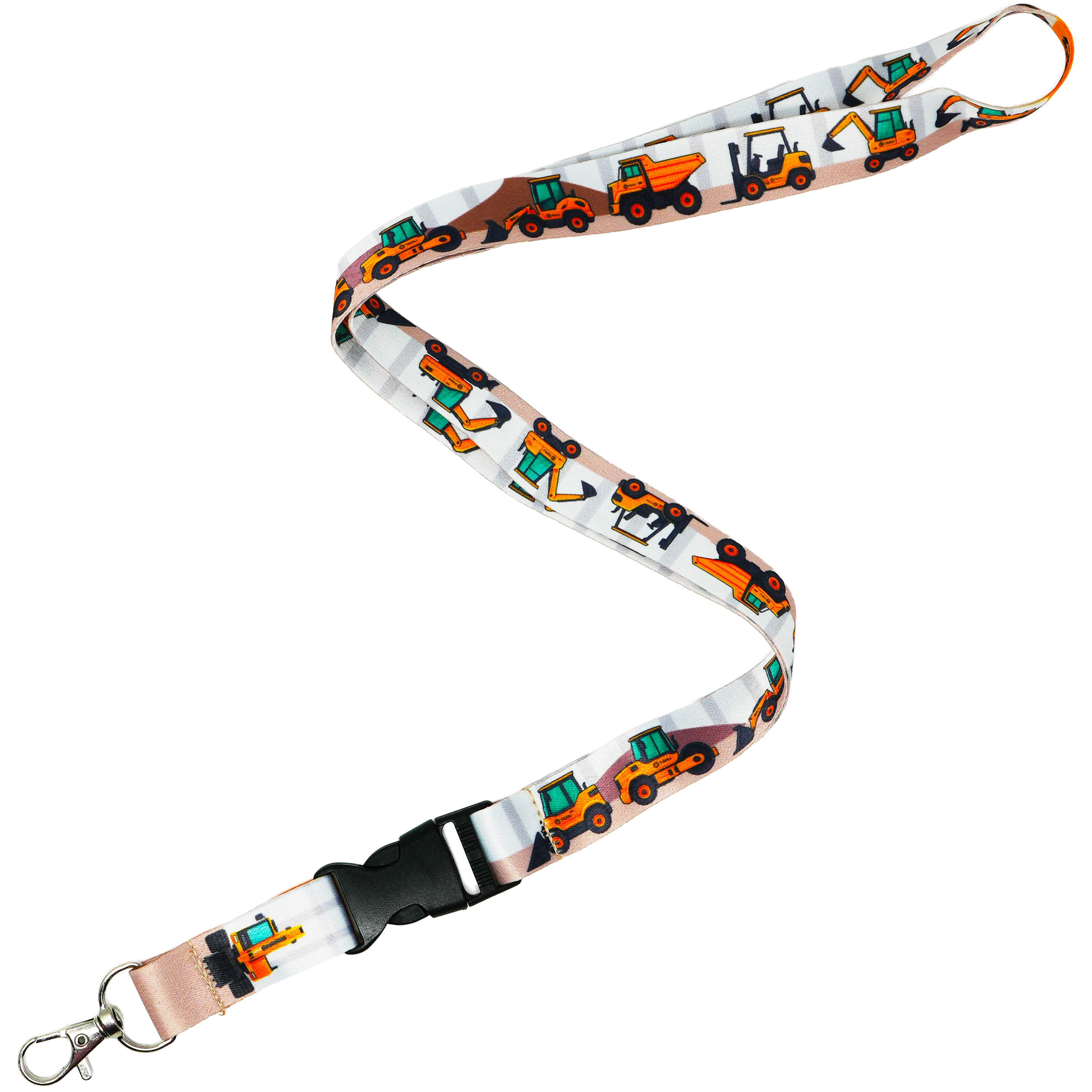 Digger Construction Lanyard – Fun Excavator, Dump Truck & Tractor Design Main image