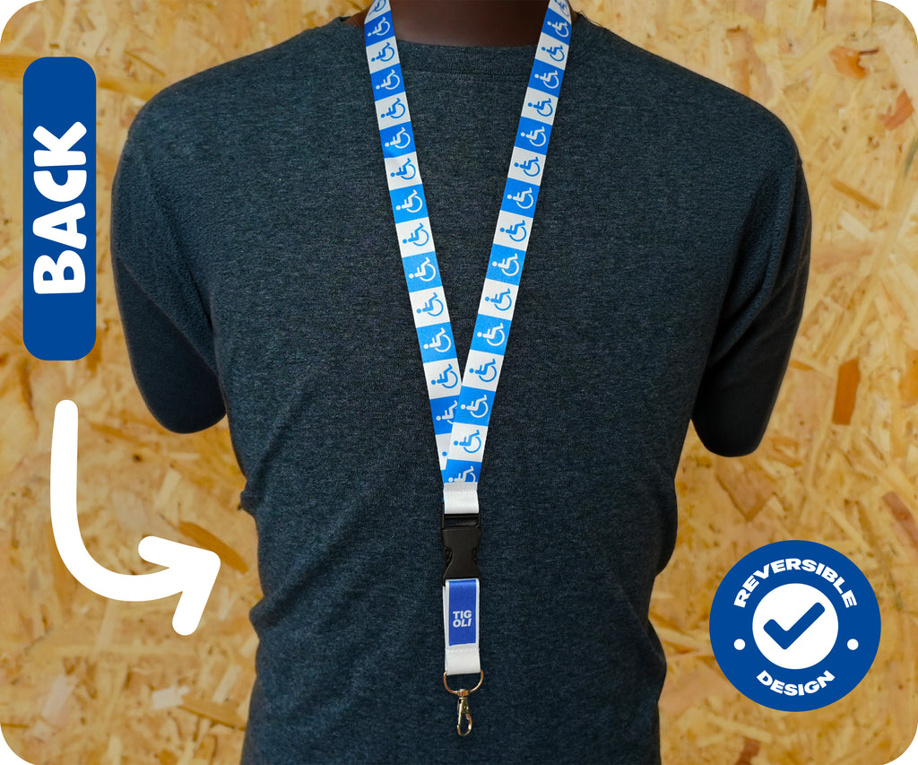 International Disability Awareness Lanyard Keychain