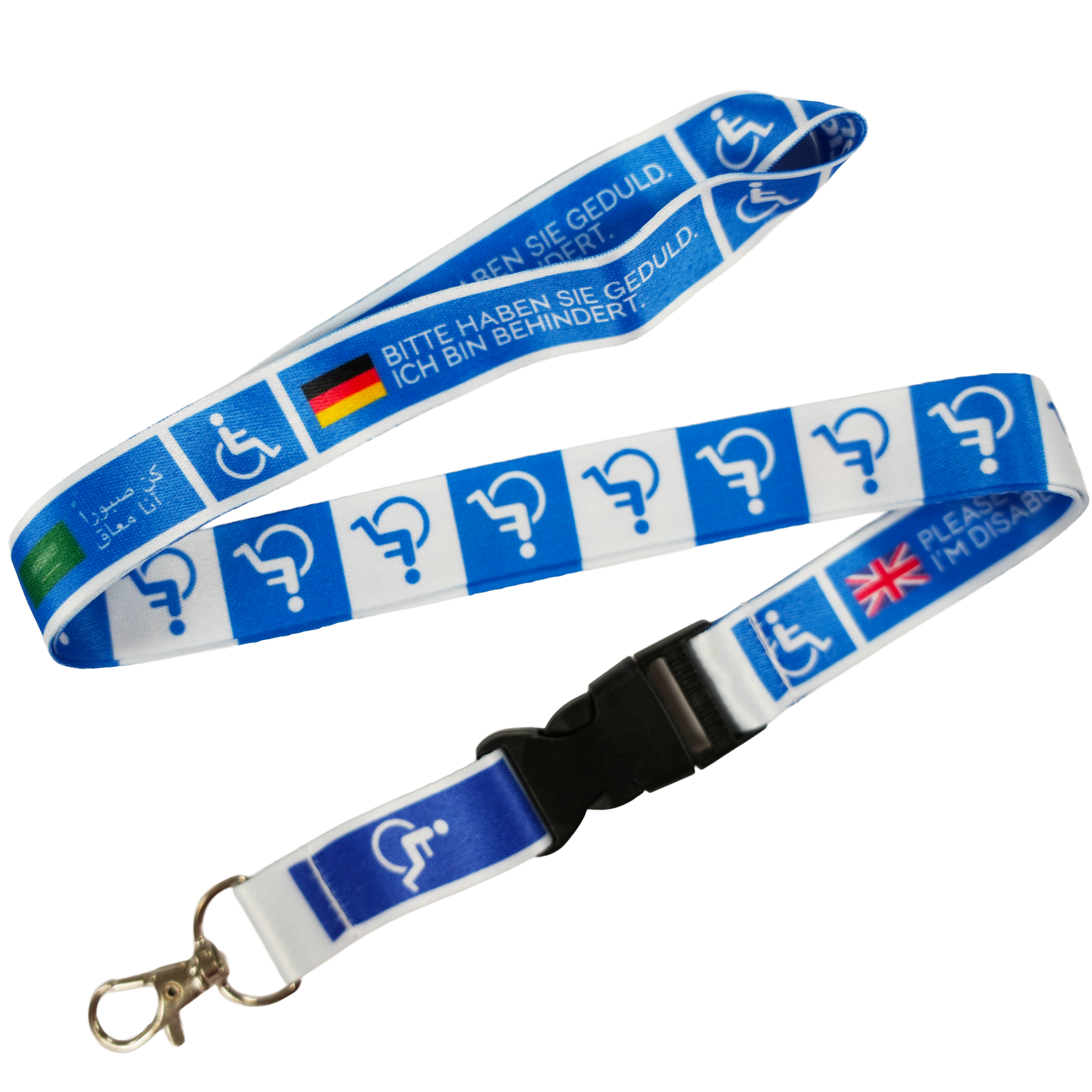 International Disability Awareness Lanyard Keychain