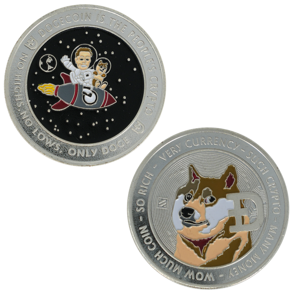 Dogecoin Silver Plated Challenge Coin