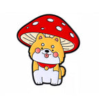 Cute Shiba Inu Mushroom Enamel Pin Badge