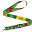 Dominica Flag Lanyard – Green, Yellow & Black Design with Coat of Arms and Parrot Crest