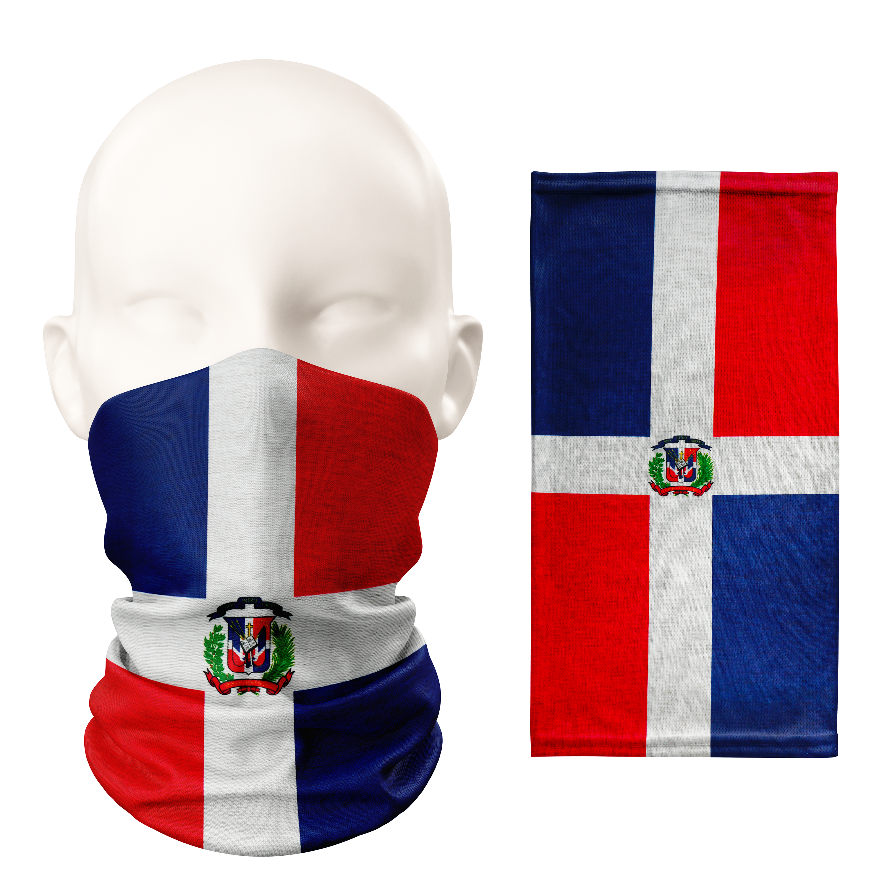 Dominican Republic Flag Snood – Breathable Mask Neck Gaiter Face Covering Main image