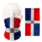 Snood con la bandera de República Dominicana – Mascarilla transpirable, protector de cuello, cubrecara