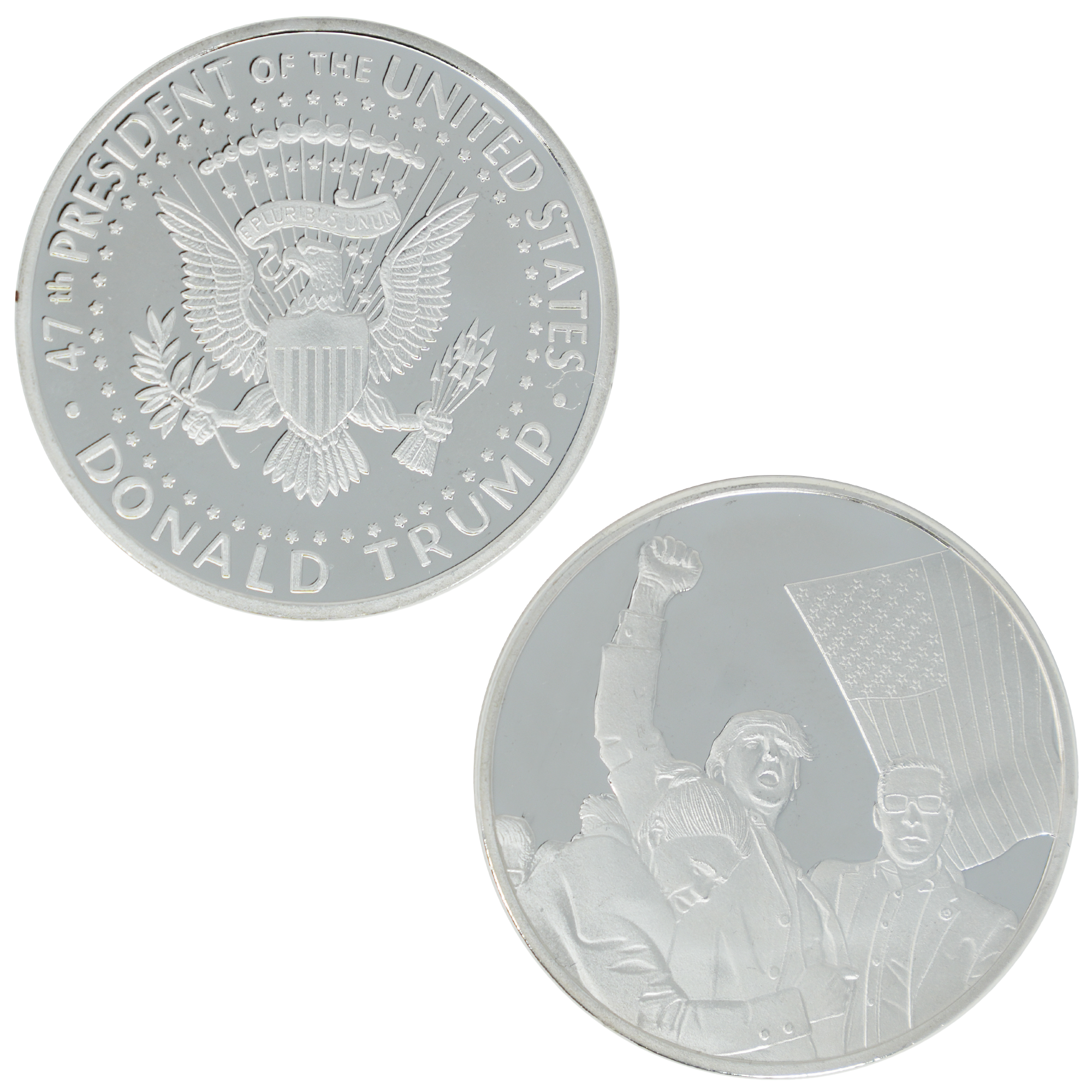 Donald J. Trump Moneda Conmemorativa de Plata 47º Presidente Imagen principal del producto