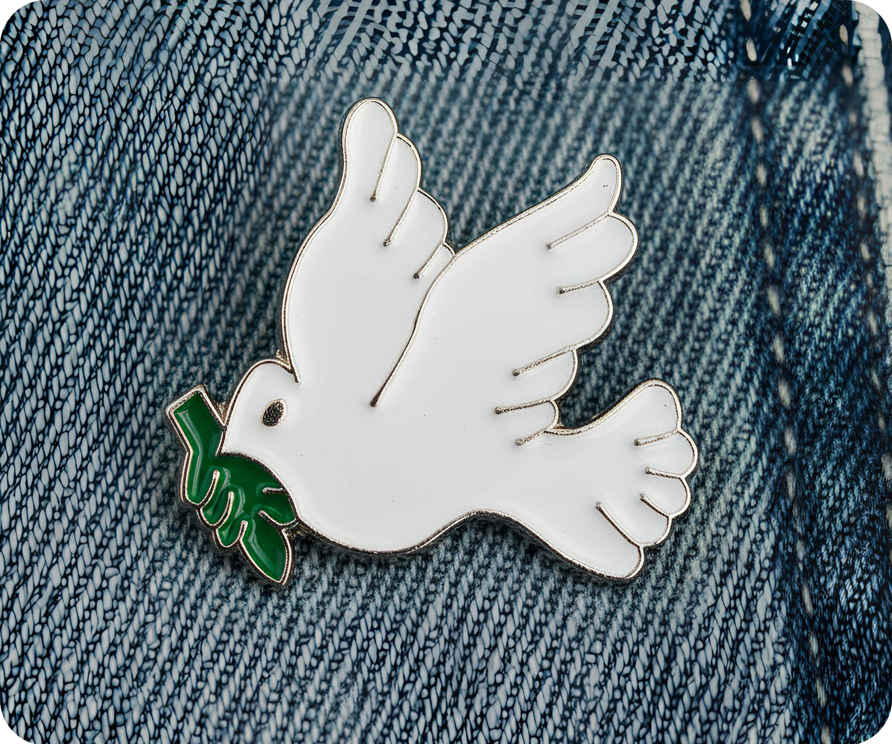 Pin con forma de paloma de la paz Imagen secundaria del producto