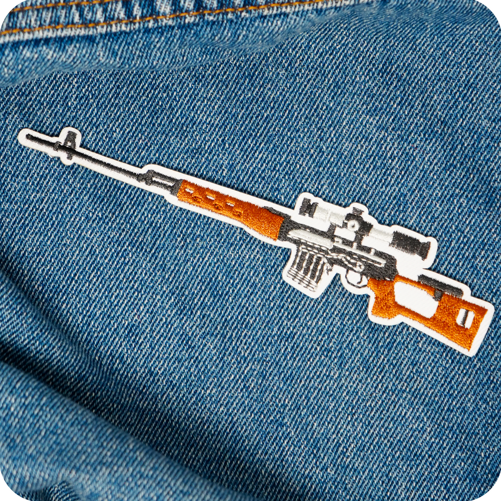 Dragunov SVD Sniper Rifle (СВД) Military Army Iron On Patch (15 x 3cm)