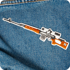 Dragunov SVD Sniper Rifle (СВД) Military Army Iron On Patch (15 x 3cm)