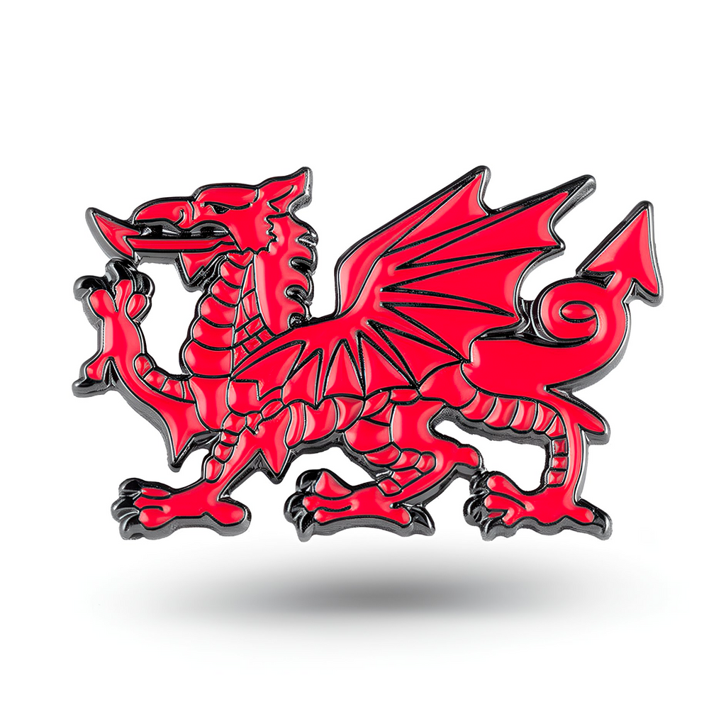Y Ddraig Goch Welsh Wales Red Dragon Pin Badge