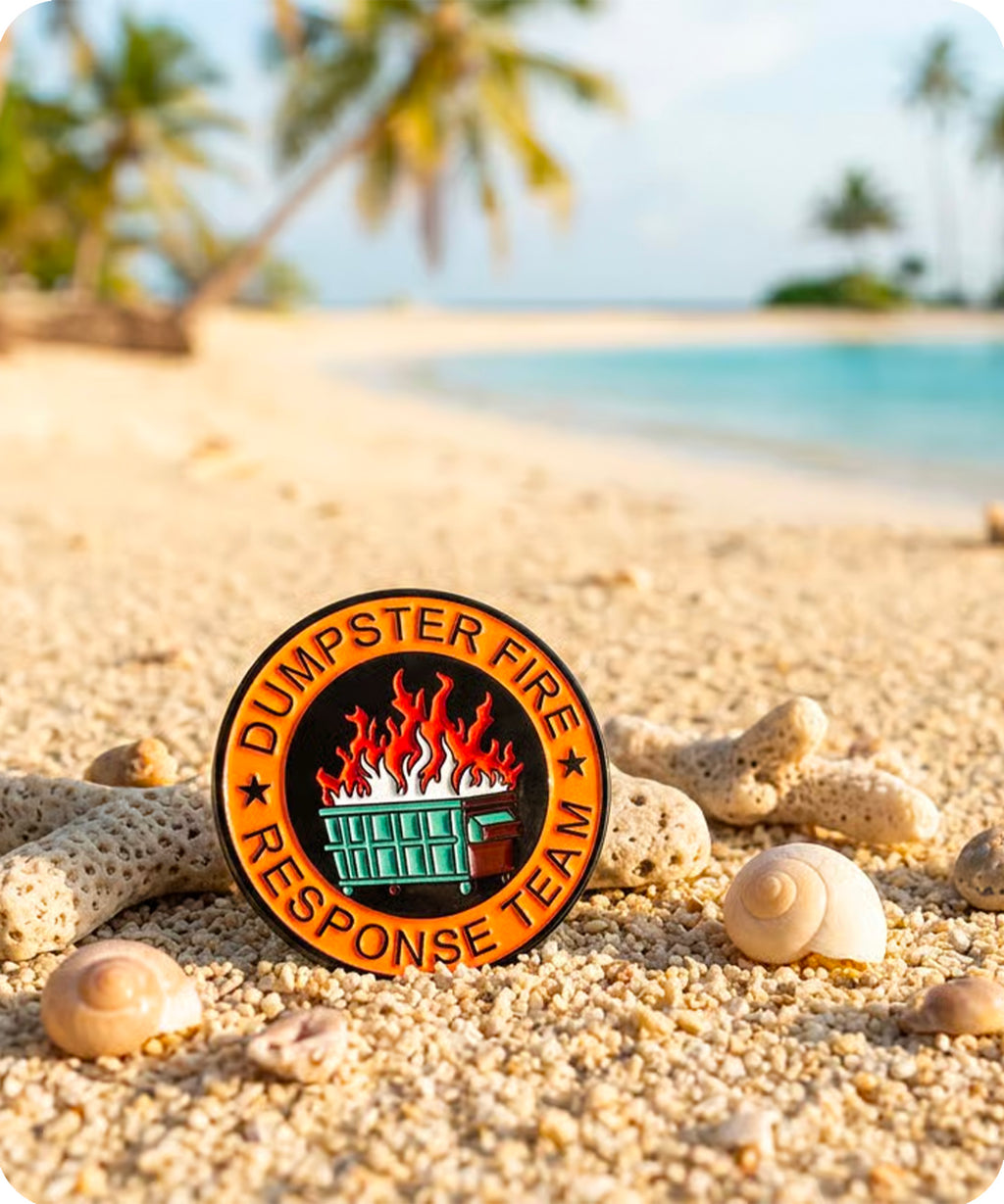 Dumpster Fire Response Team Enamel Pin Badge