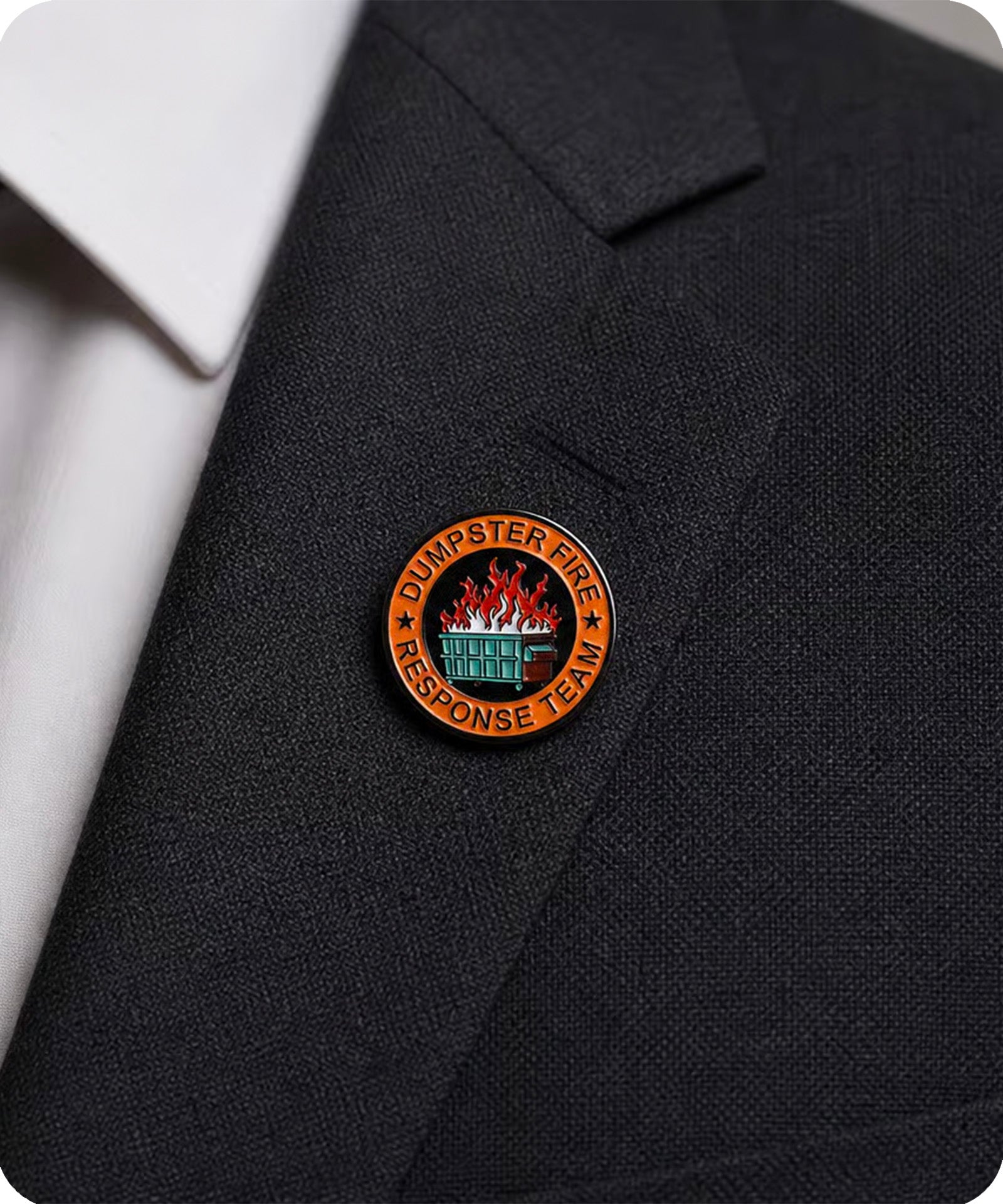 Dumpster Fire Response Team Enamel Pin Badge