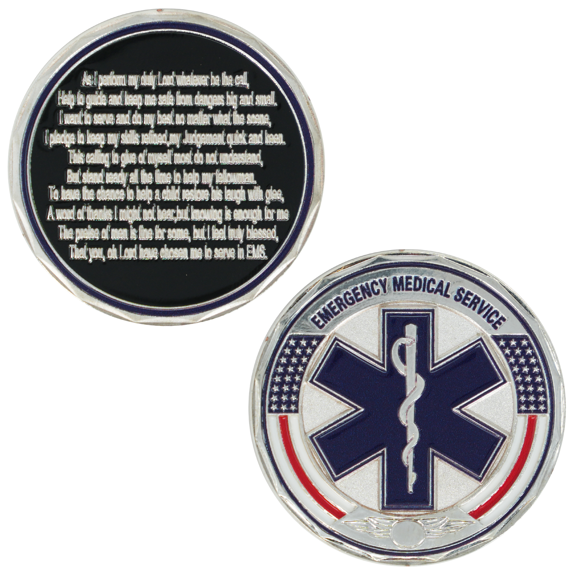 Moneda Conmemorativa del Servicio de Emergencias Médicas – Edición Oración del SEM Imagen principal del producto