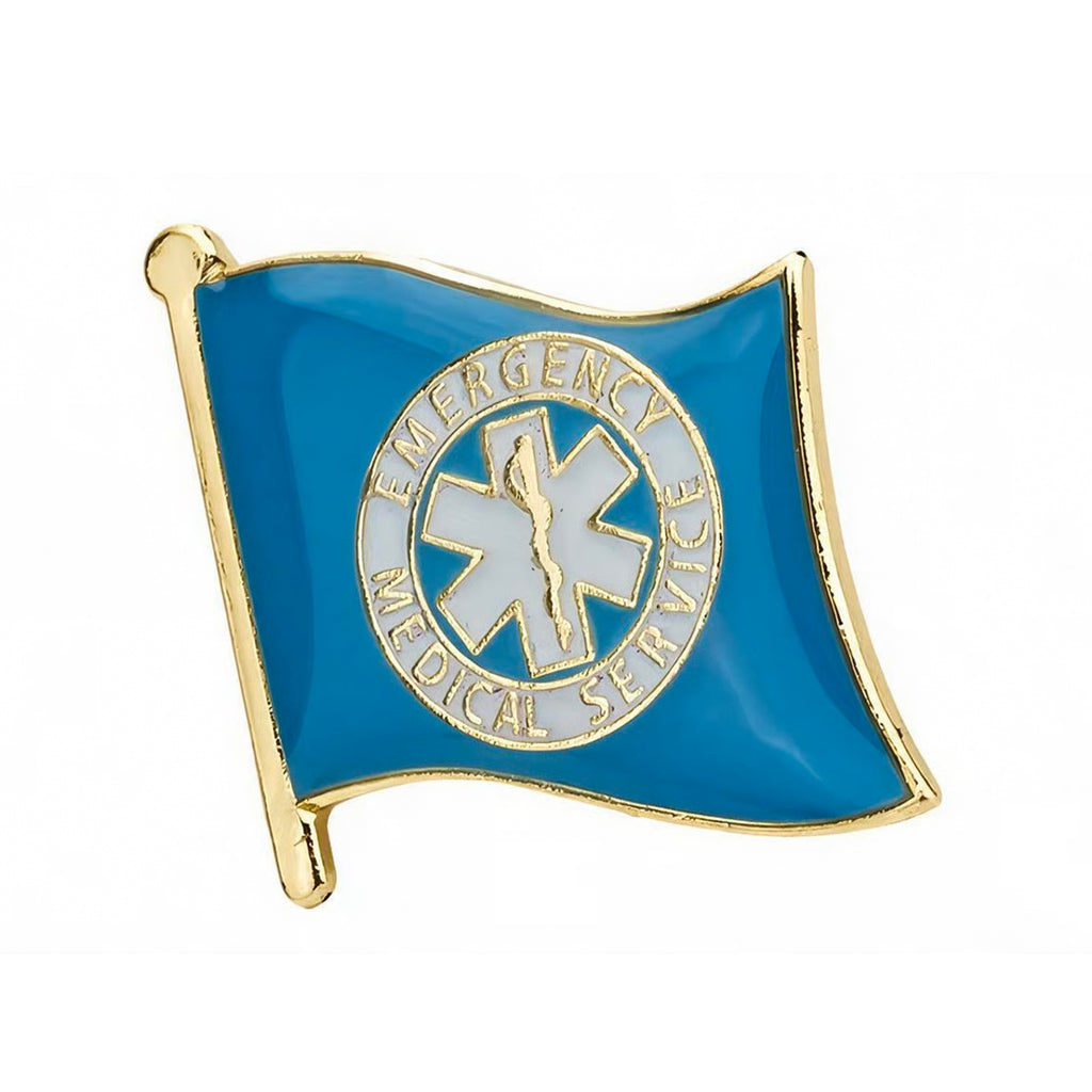 Emergency Medical Service EMS Flag Enamel Pin Badge