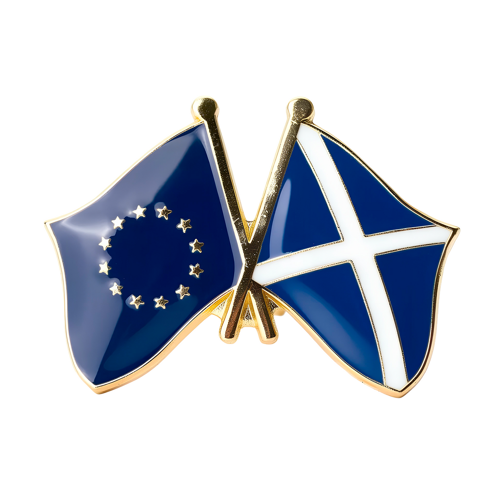European Union & Scotland EU Friendship Pin Badge