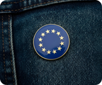 European Union EU Round Pin