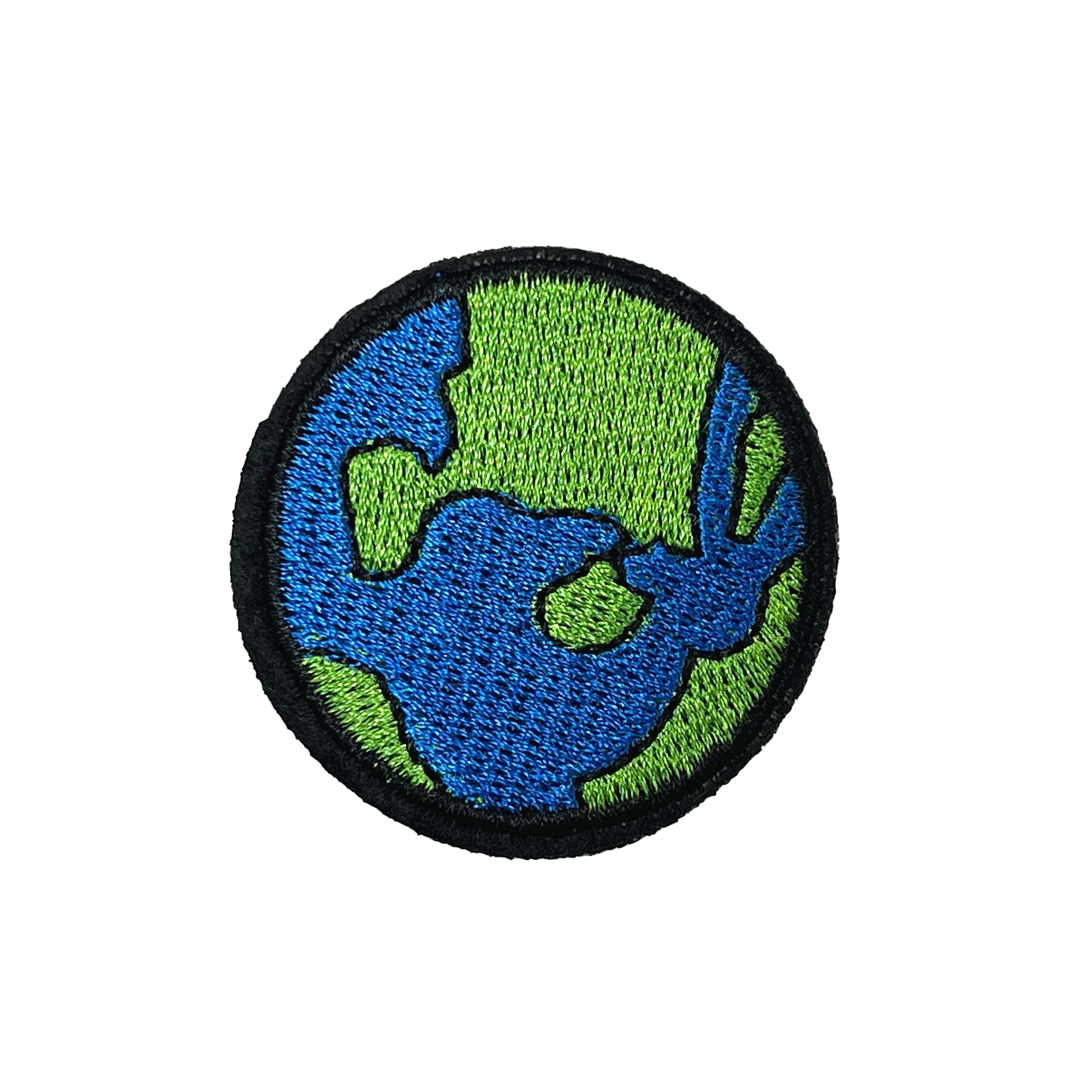 Earth Globe World Map Embroidery Patch (5cm) Main image