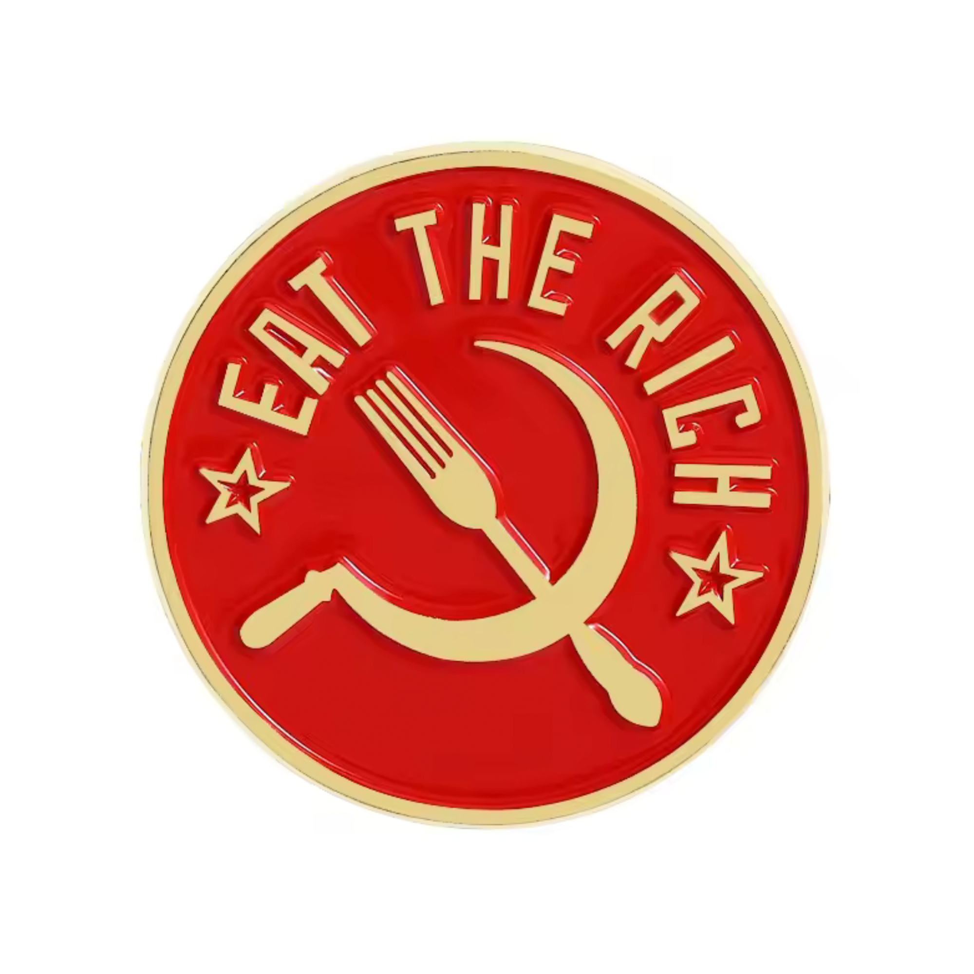 Coma a los Ricos URSS Pin Soviético Imagen principal del producto