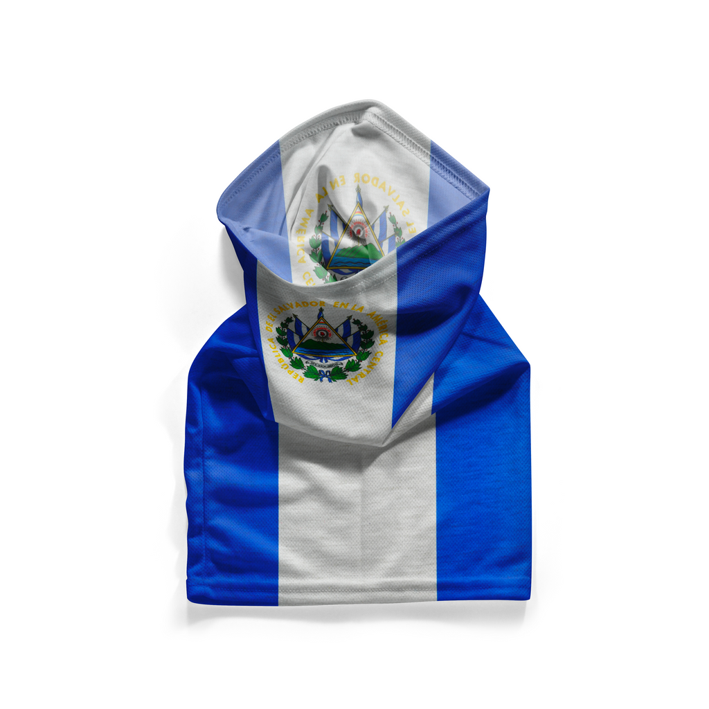 Cubre Cuello Bandera El Salvador – Mascarilla Transpirable Braga Cuello Cubre Rostro