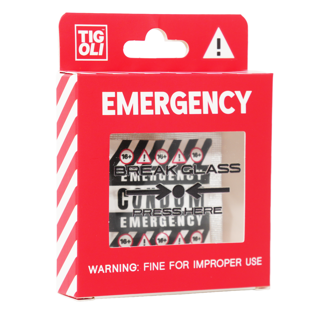 Emergency Condom in Gift Box – Funny Novelty Gag Gift, Break Glass in Case of Emergency