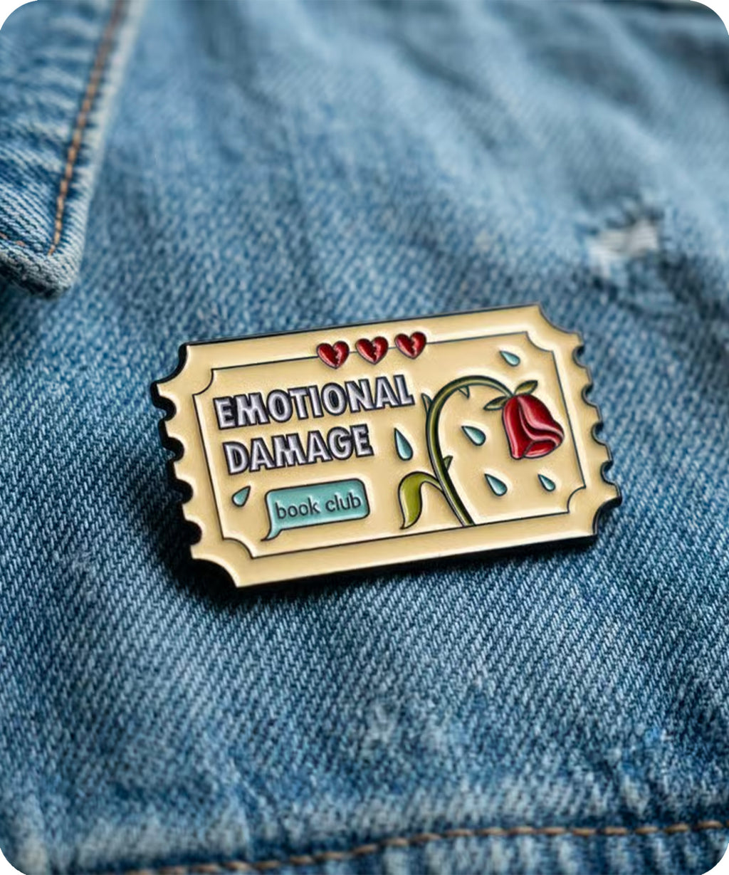 Emotional Damage Book Club Enamel Pin Badge