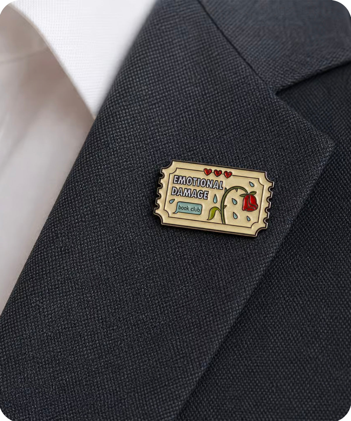 Emotional Damage Book Club Enamel Pin Badge