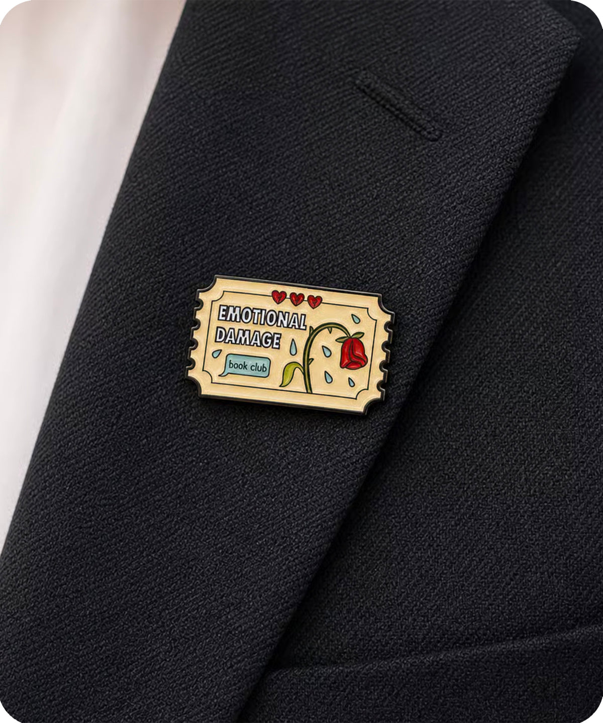 Emotional Damage Book Club Enamel Pin Badge