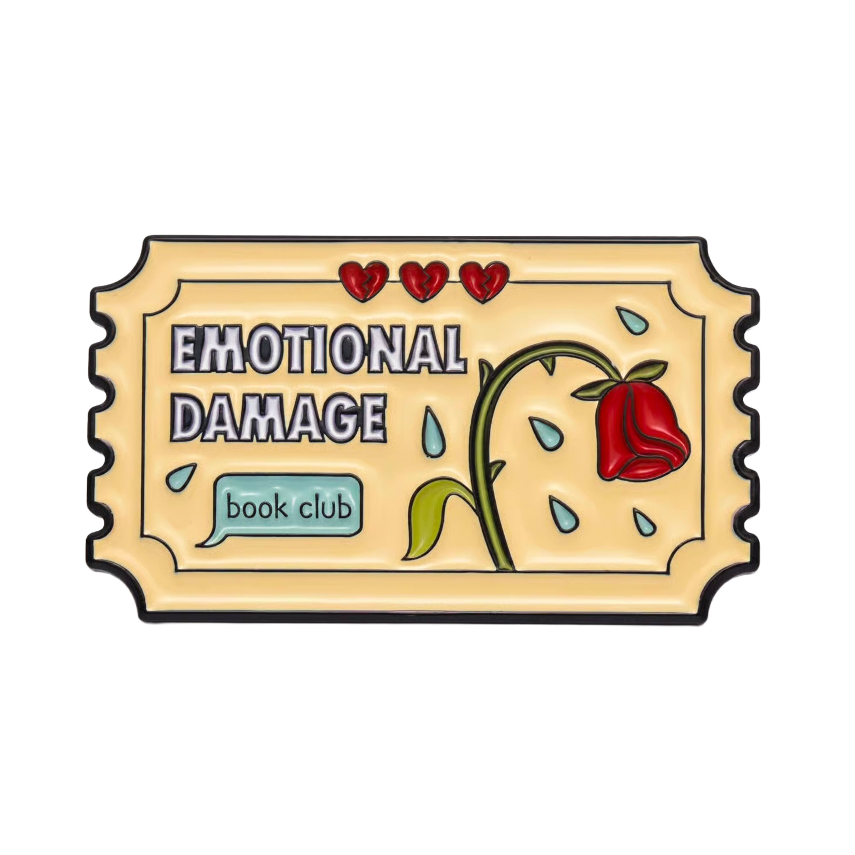 Emotional Damage Book Club Enamel Pin Badge