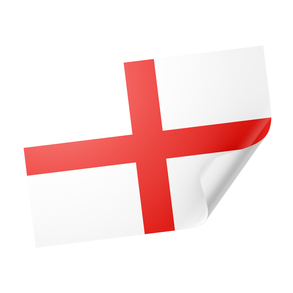 20 pegatinas con la bandera inglesa de la Cruz de San Jorge Imagen principal del producto