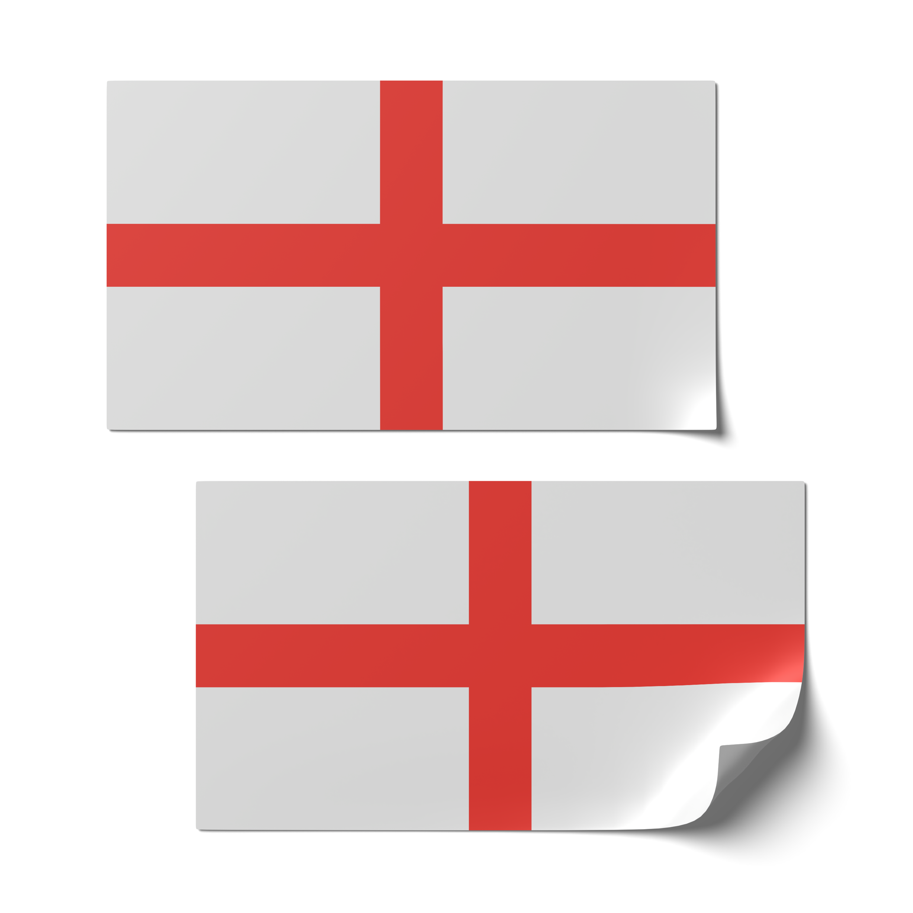 12 X England Vinyl Flag Stickers (8 X 5CM) Main image