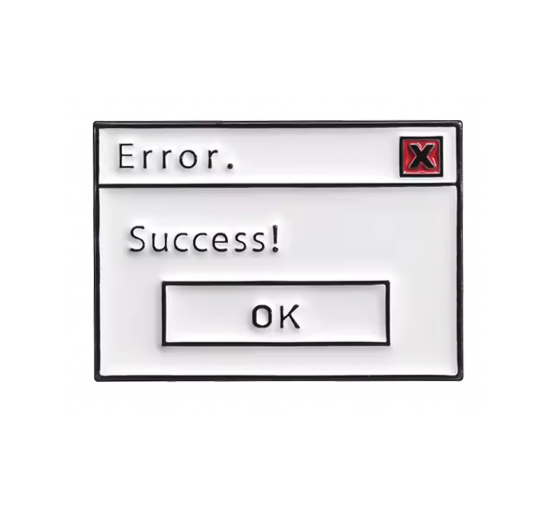 Error. ¡Éxito! Insignia informática Imagen principal del producto