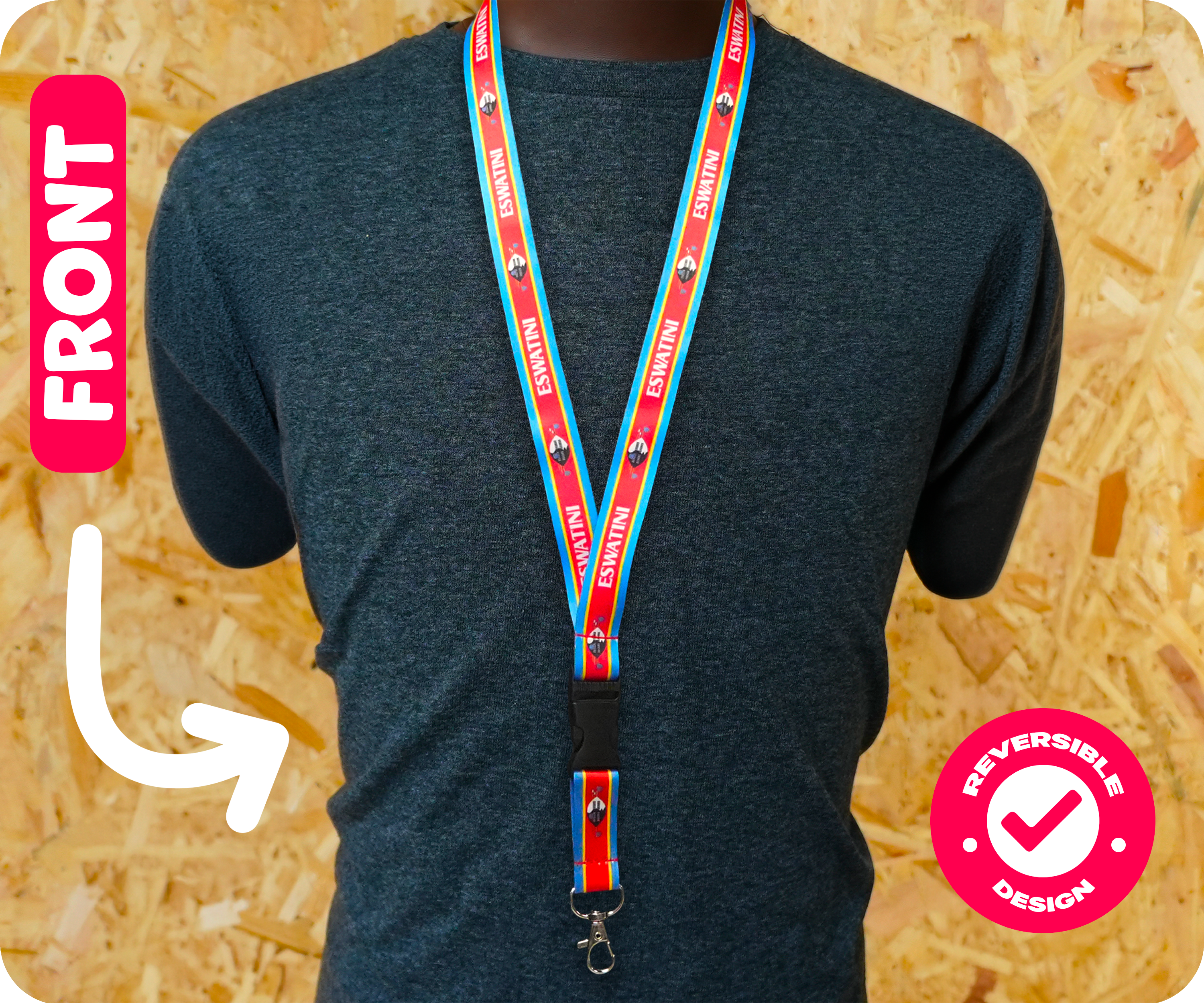 Eswatini Flag Lanyard