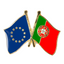 European Union EU & Portugal Friendship Pin Badge