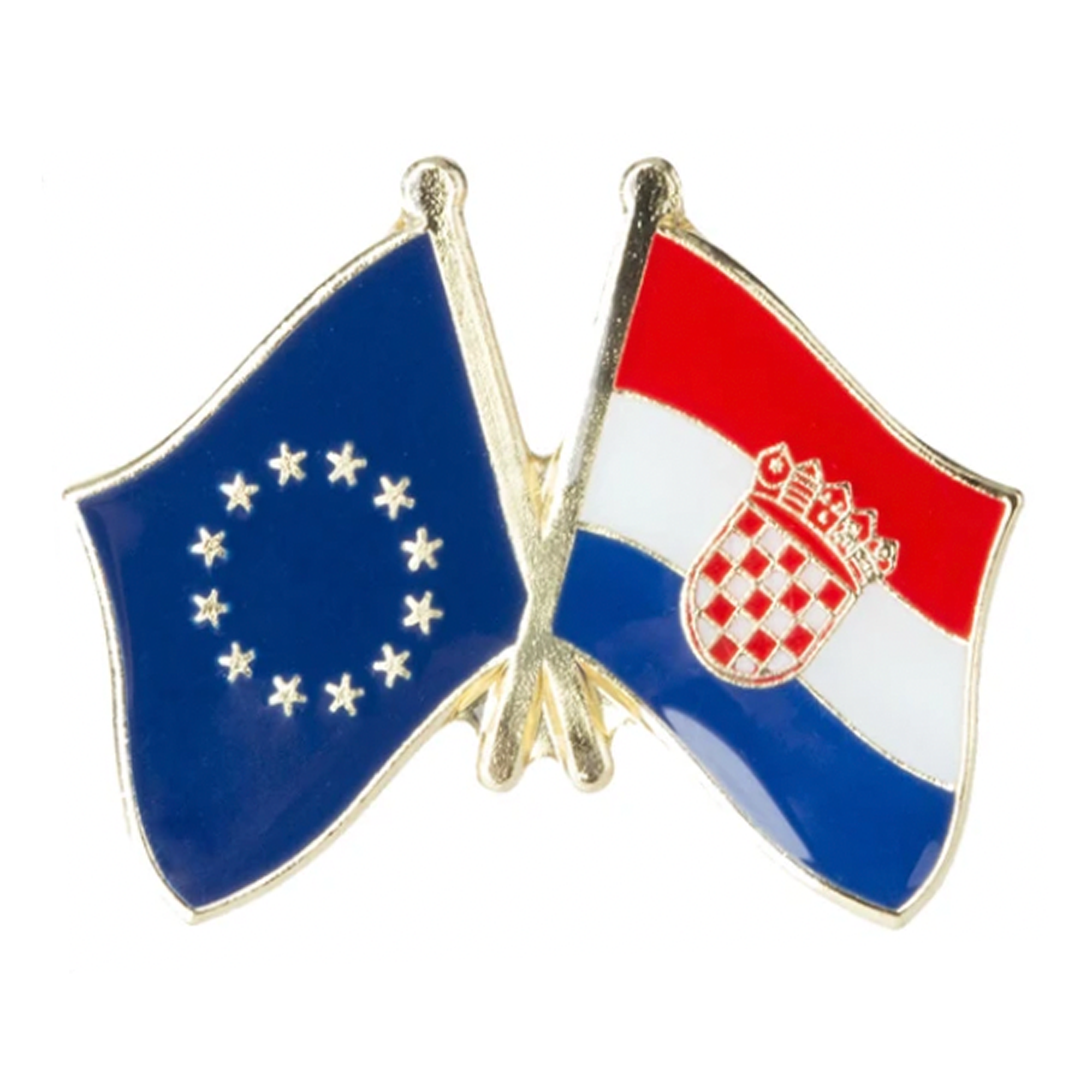 Pin de amistad entre la Unión Europea y Croacia Imagen principal del producto