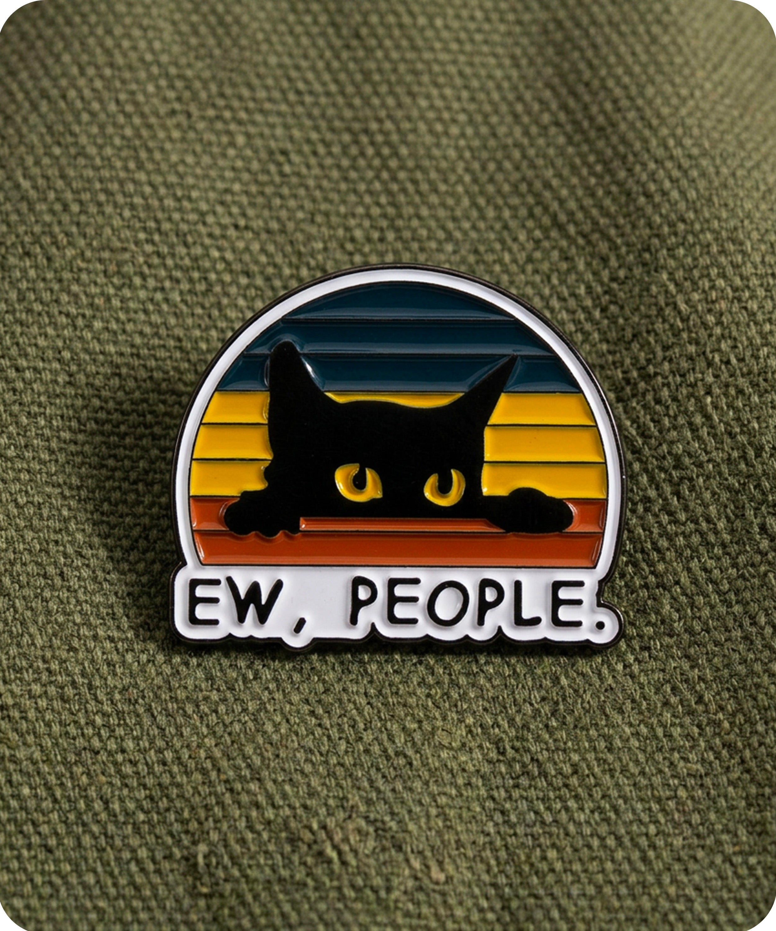 Ew People Cat Enamel Lapel Pin Badge