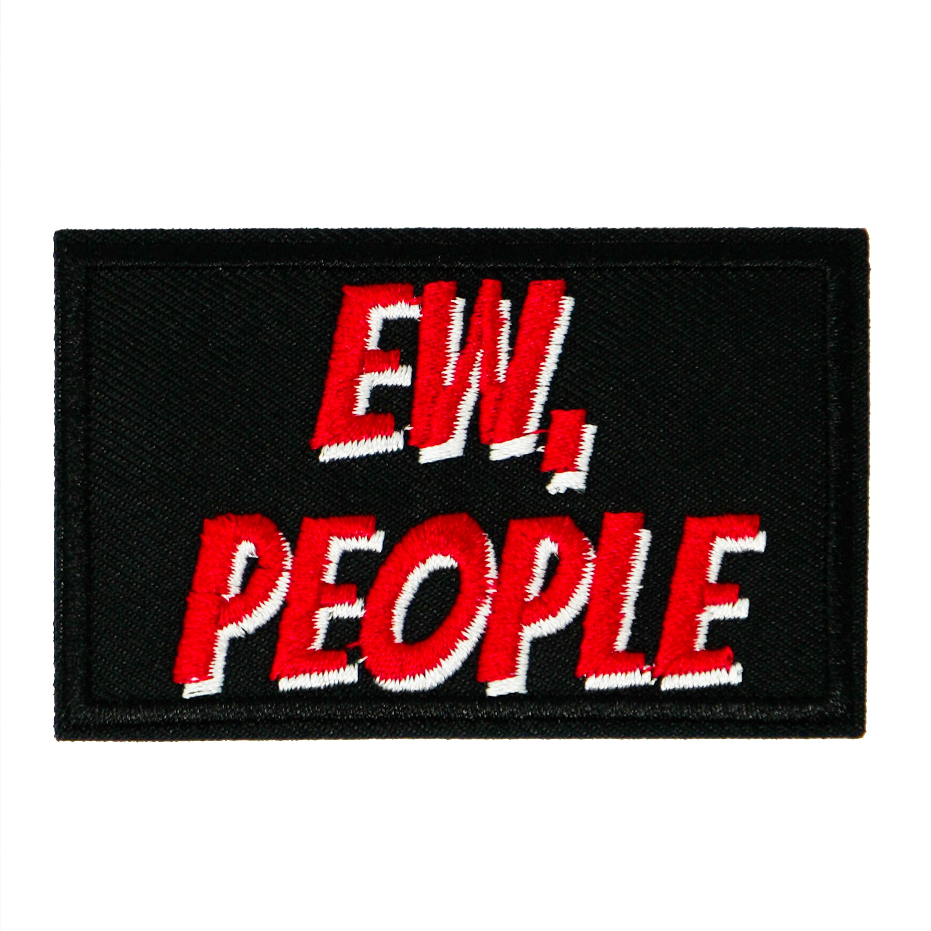 Eww People Funny Black Iron On Patch (7.8 x 5cm) Main image
