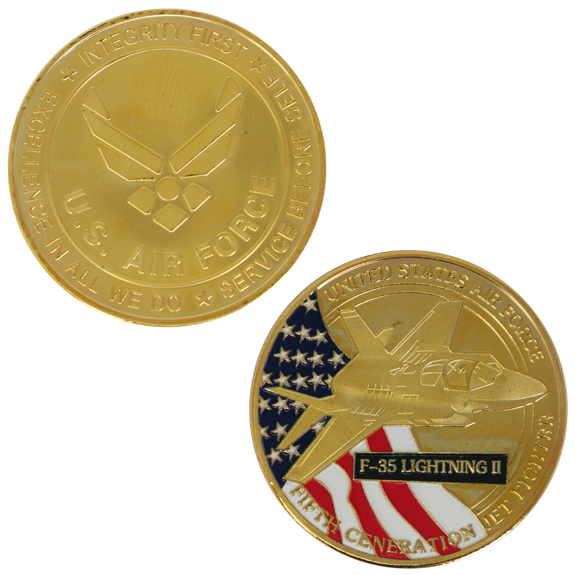 Moneda conmemorativa F-35 Lightning II de la Fuerza Aérea de EE. UU. Imagen principal del producto