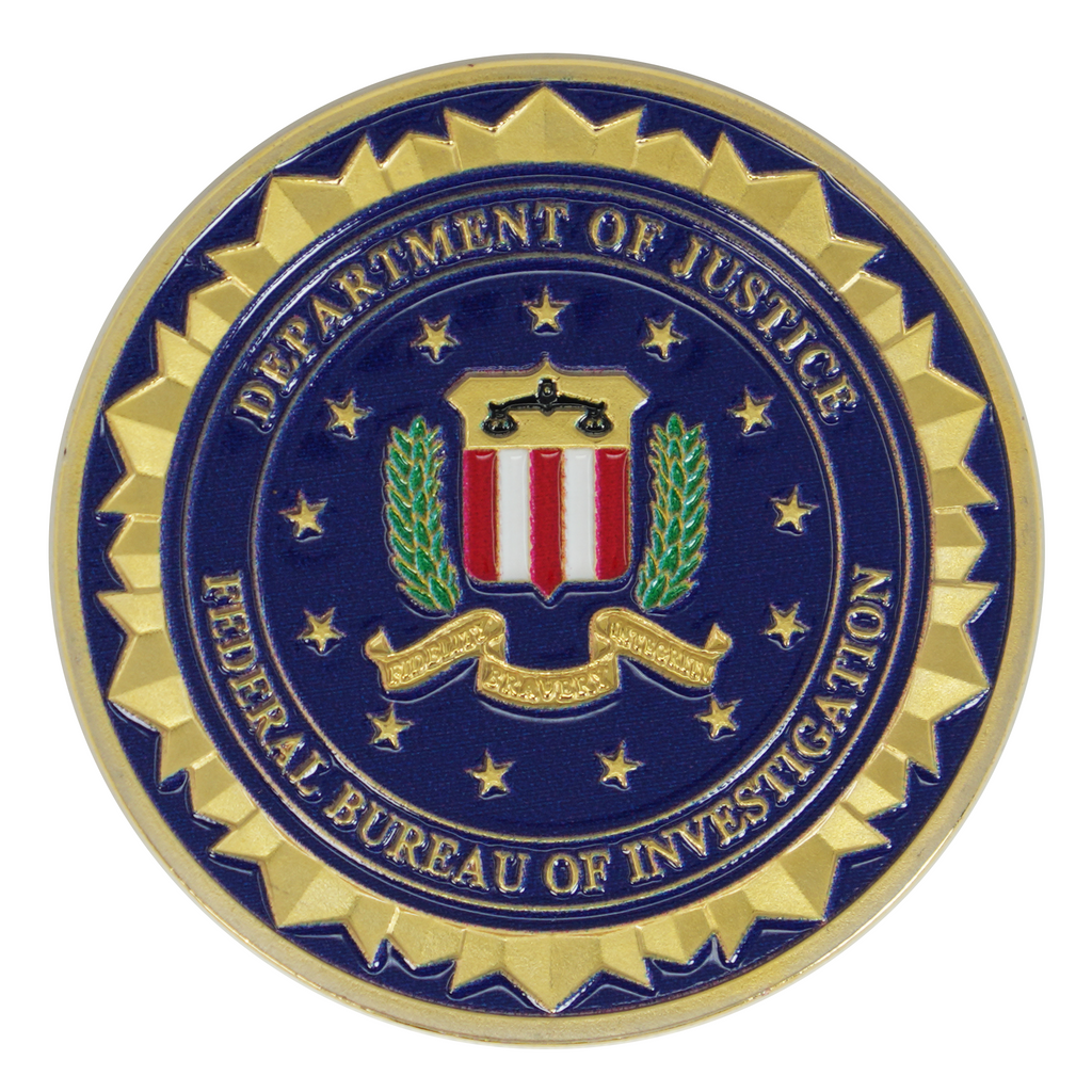 FBI Commemorative Coin – Great Seal & Department of Justice (Gold Edition)