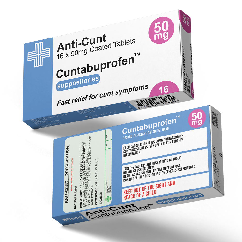 Anti-Cunt Joke Pill Box + Prescription Bag