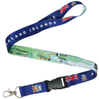 Falkland Islands Lanyard – Blue & Green Map Design with Union Jack and Island Crest