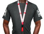 Fire Marshal Lanyard – Red & White Safety Neck Strap with Fire Icons