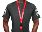 Fire Marshal Lanyard – Red & White Safety Neck Strap with Fire Icons