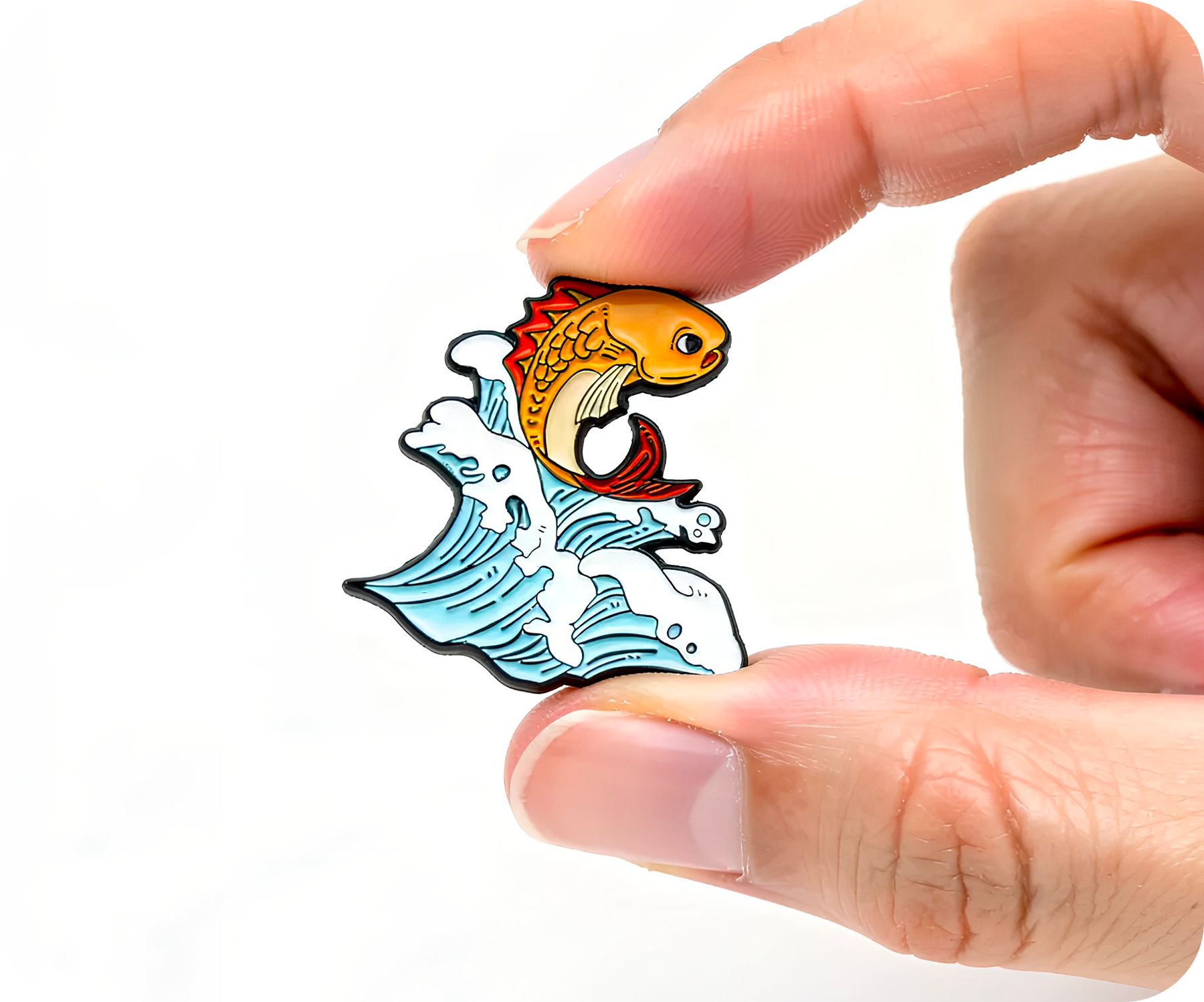 Leaping Goldfish Japan Pin Badge