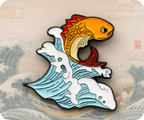 Leaping Goldfish Japan Pin Badge
