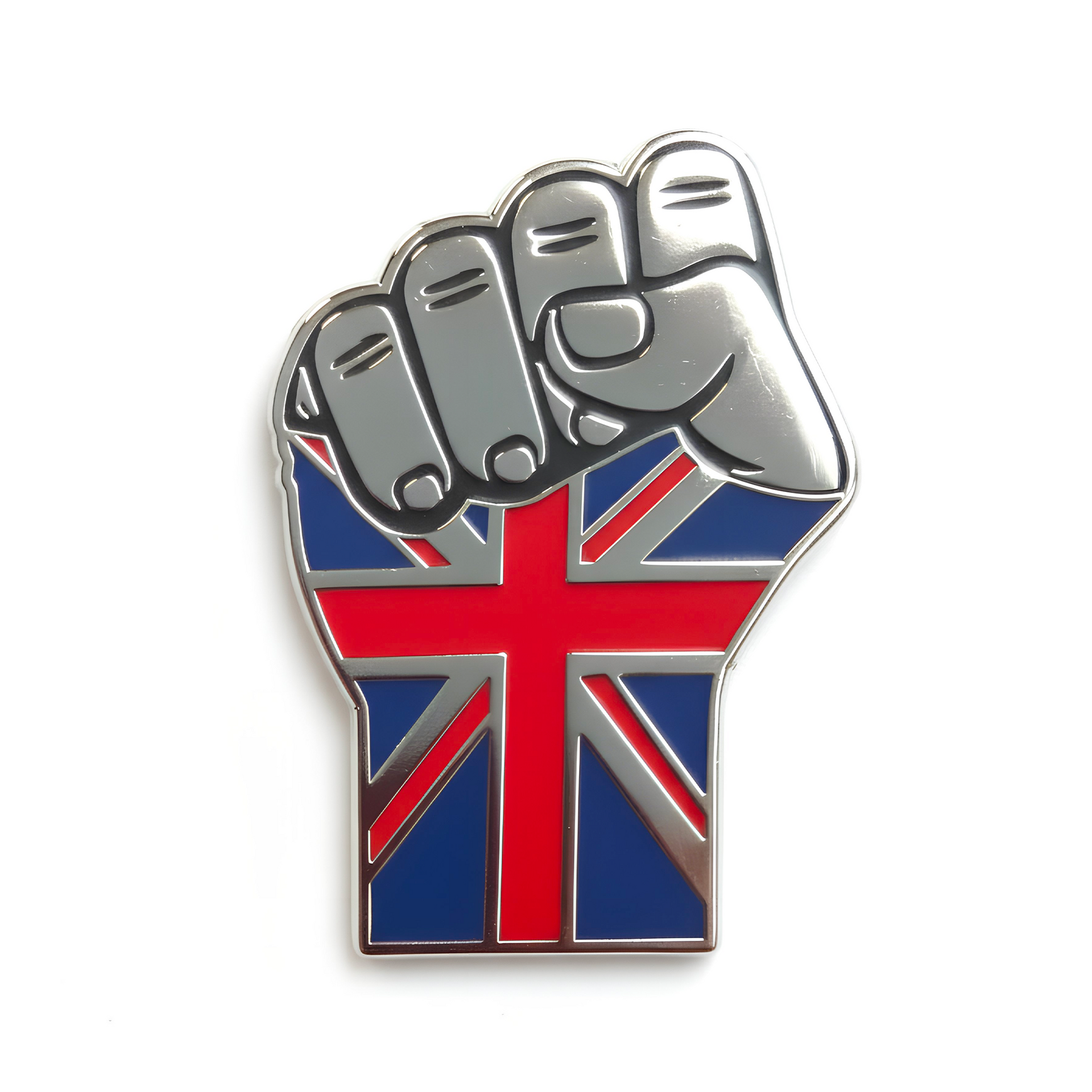 United Kingdom Union Jack Fist Enamel Pin Badge – 35mm x 22mm – Tigoli