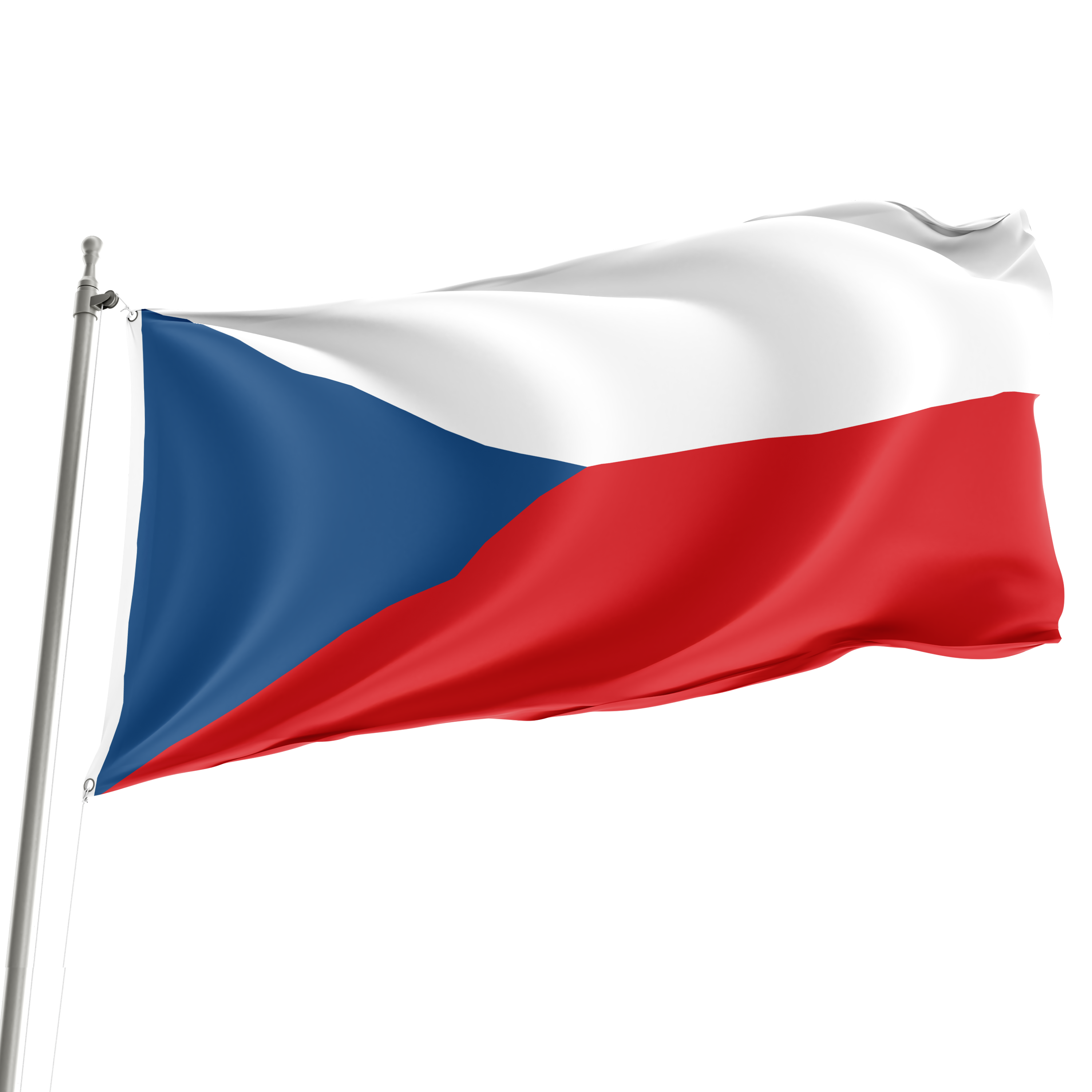 The flag of the Czech Republic, featuring two horizontal stripes in blue and red colors, with a white star emblem on the blue stripe. Imagen principal del producto