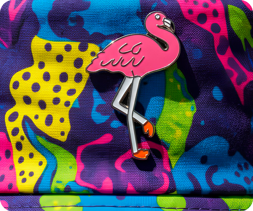 Pink Flamingo Pin Badge