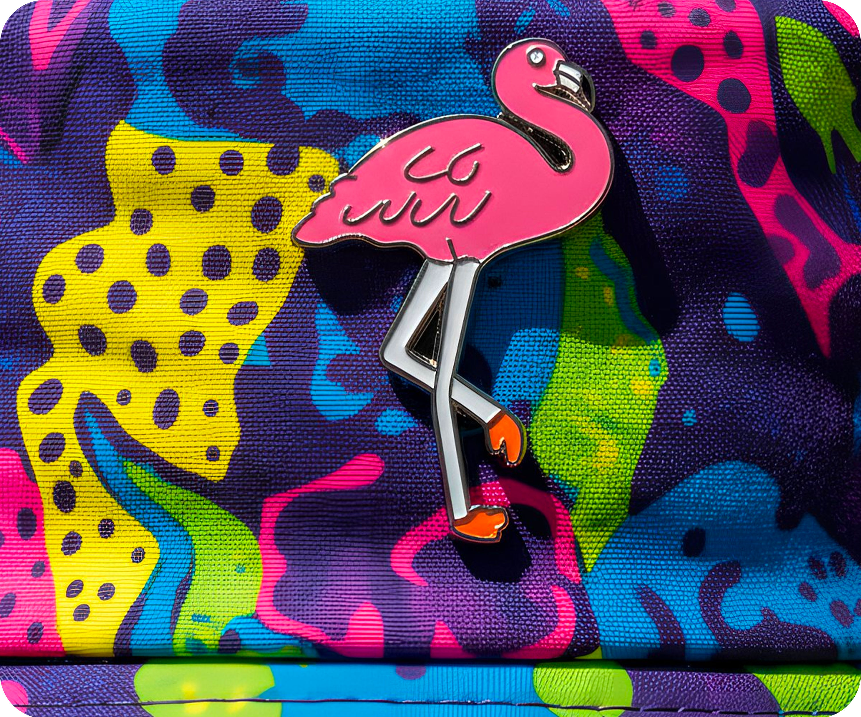 Pink Flamingo Pin Badge